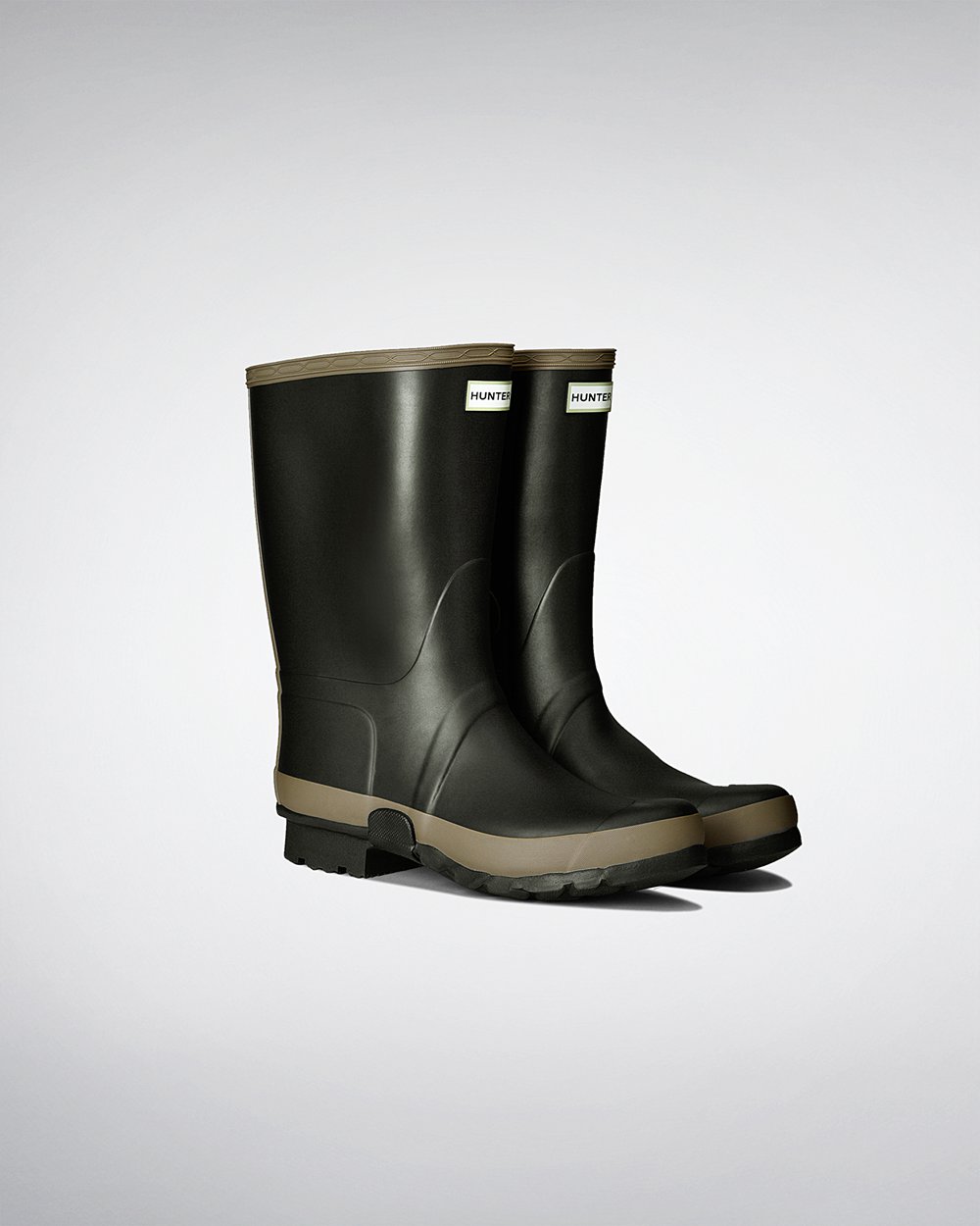 Botas de Lluvia Cortas Hunter Hombre - Gardener - Verde Oscuro Oliva - FGLPXQR-79